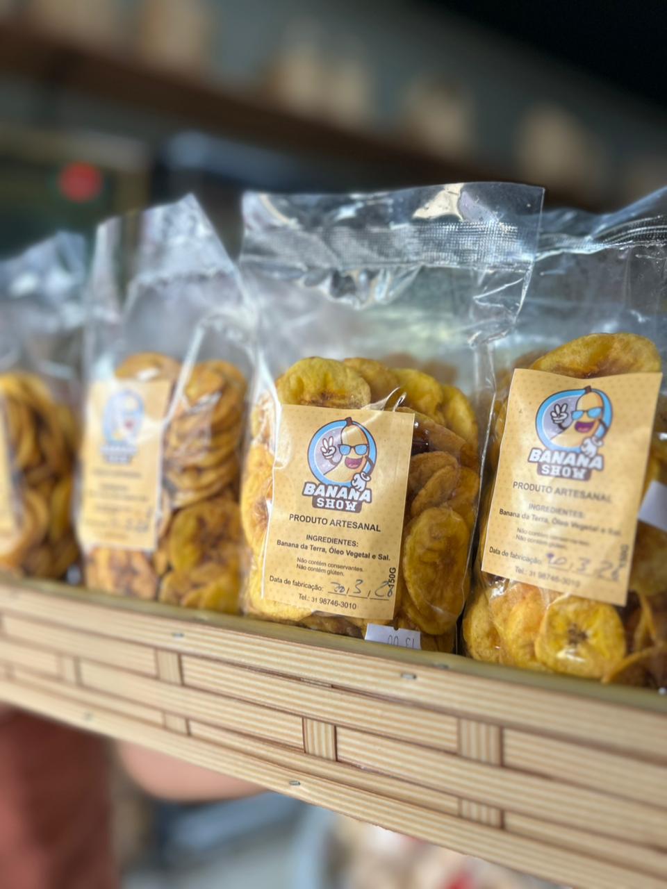 Chips de Banana da Terra Artesanal