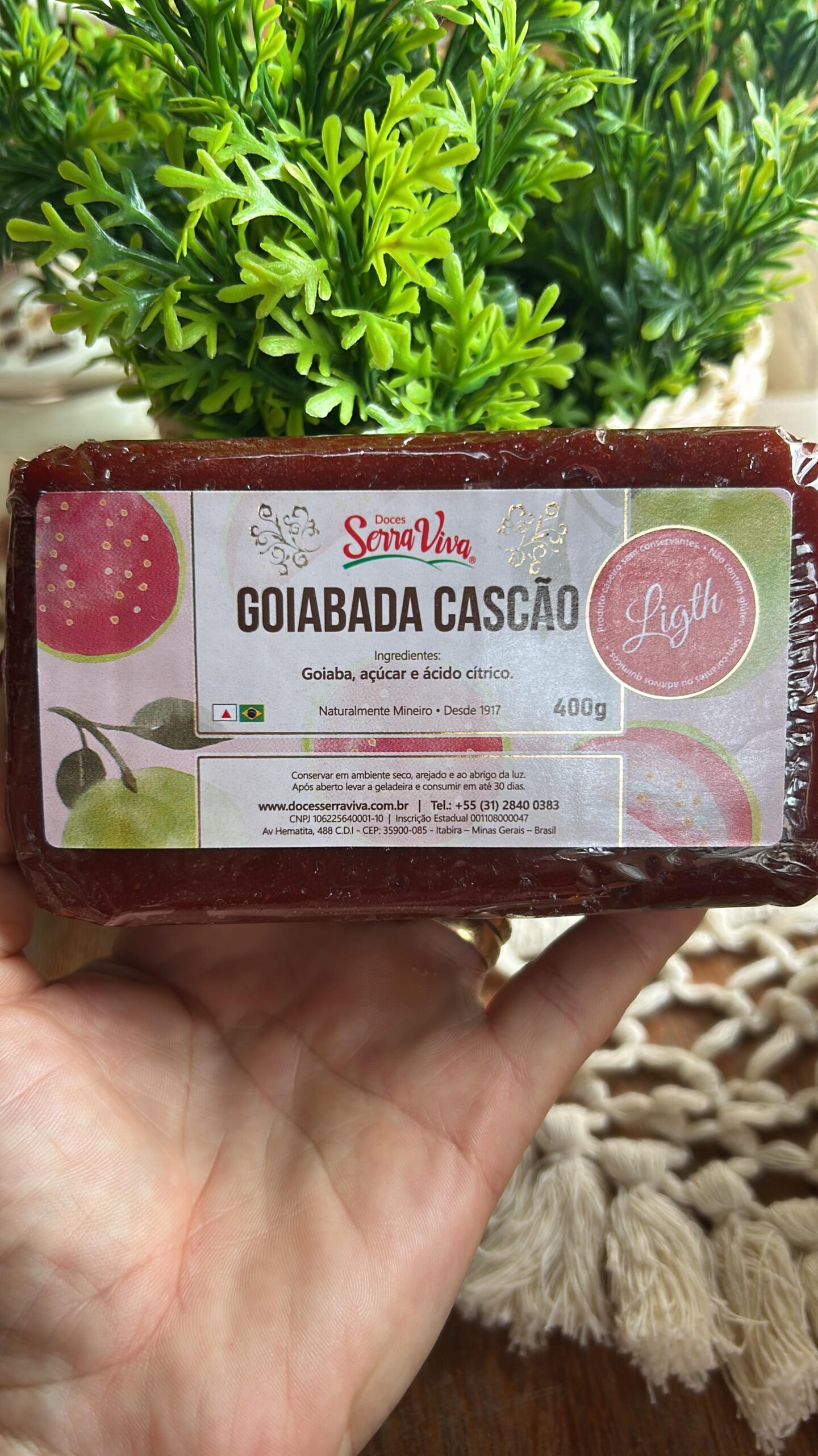 Goiabada Cascão Light Serra Viva